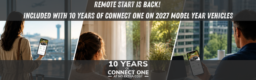 Remote Start Is Back! Included With 10 Years Of Connect One On 2027 Model Year Vehicles.