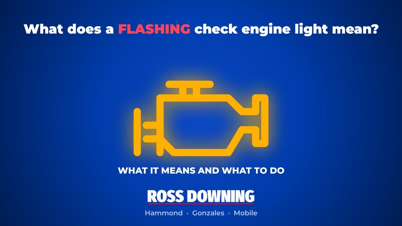 What does a flashing check engine light mean?